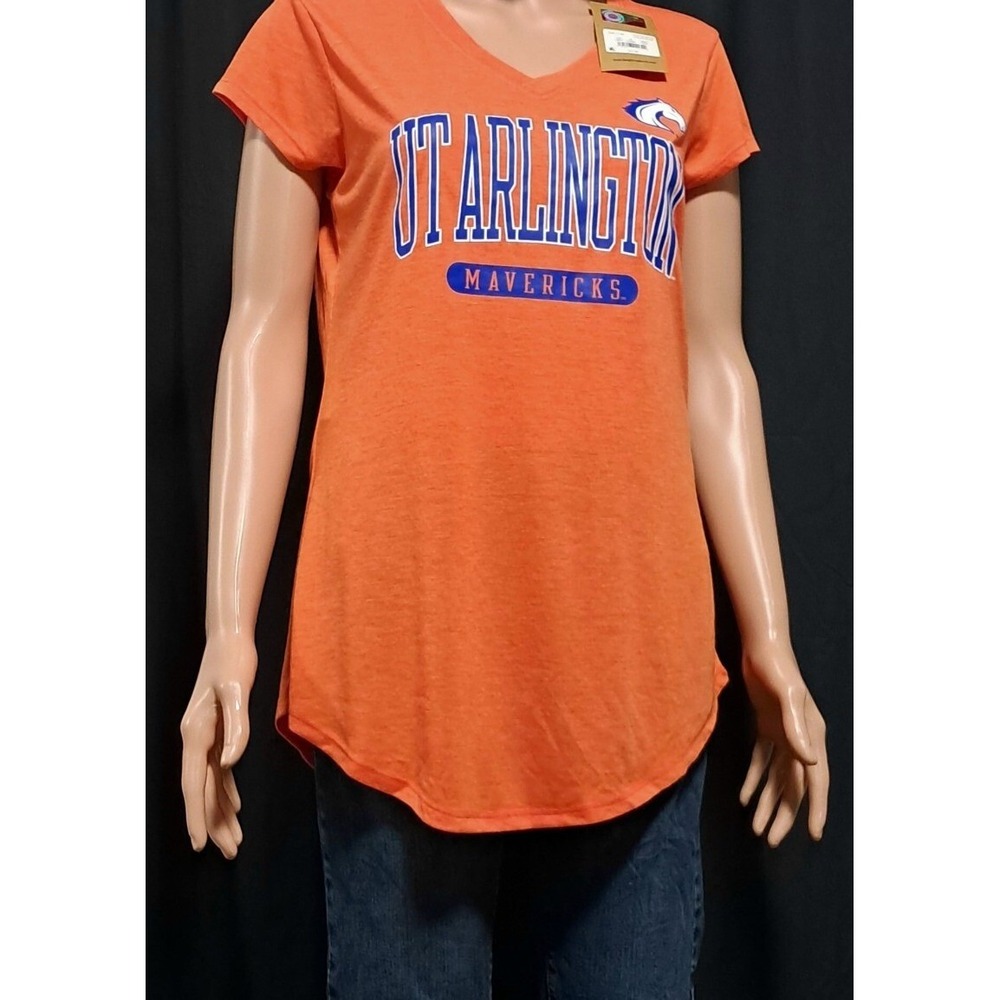 UT Arlington Mavericks Women's T-Shirt, Small, Orange & Blue